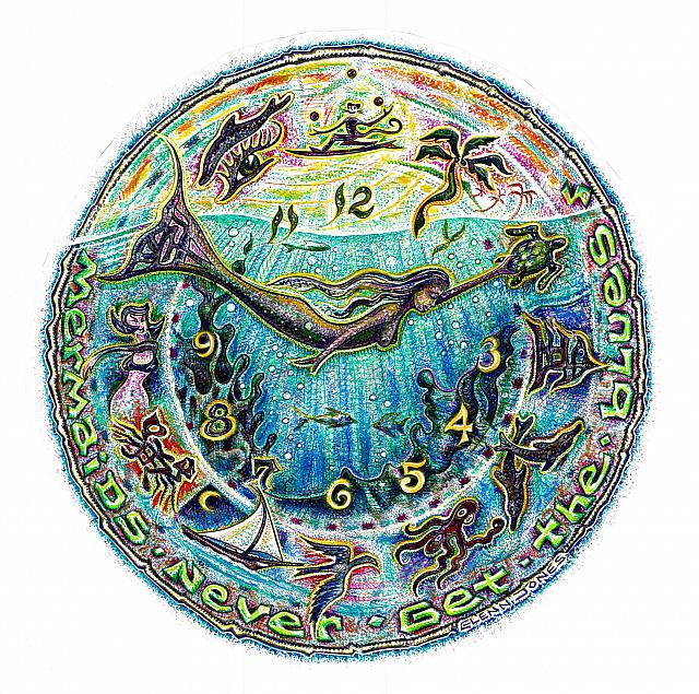 Mermaid Clock small